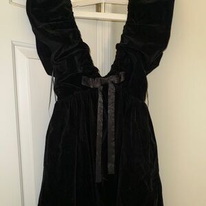 Brand New with Tags - Endless Rose (Anthropologie) Black Velvet Dress